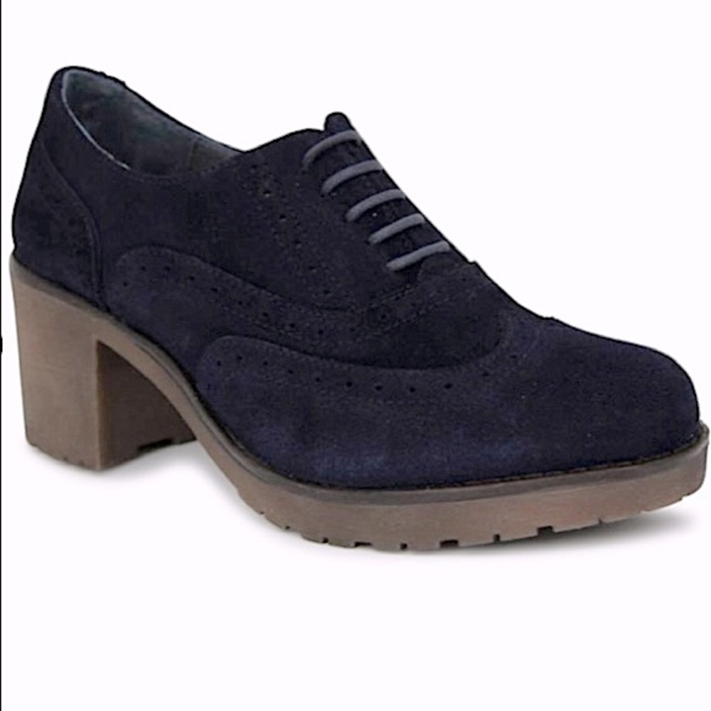 Cayetano Giménez Gray/Blue Oxford Heel 26426 Sz 36